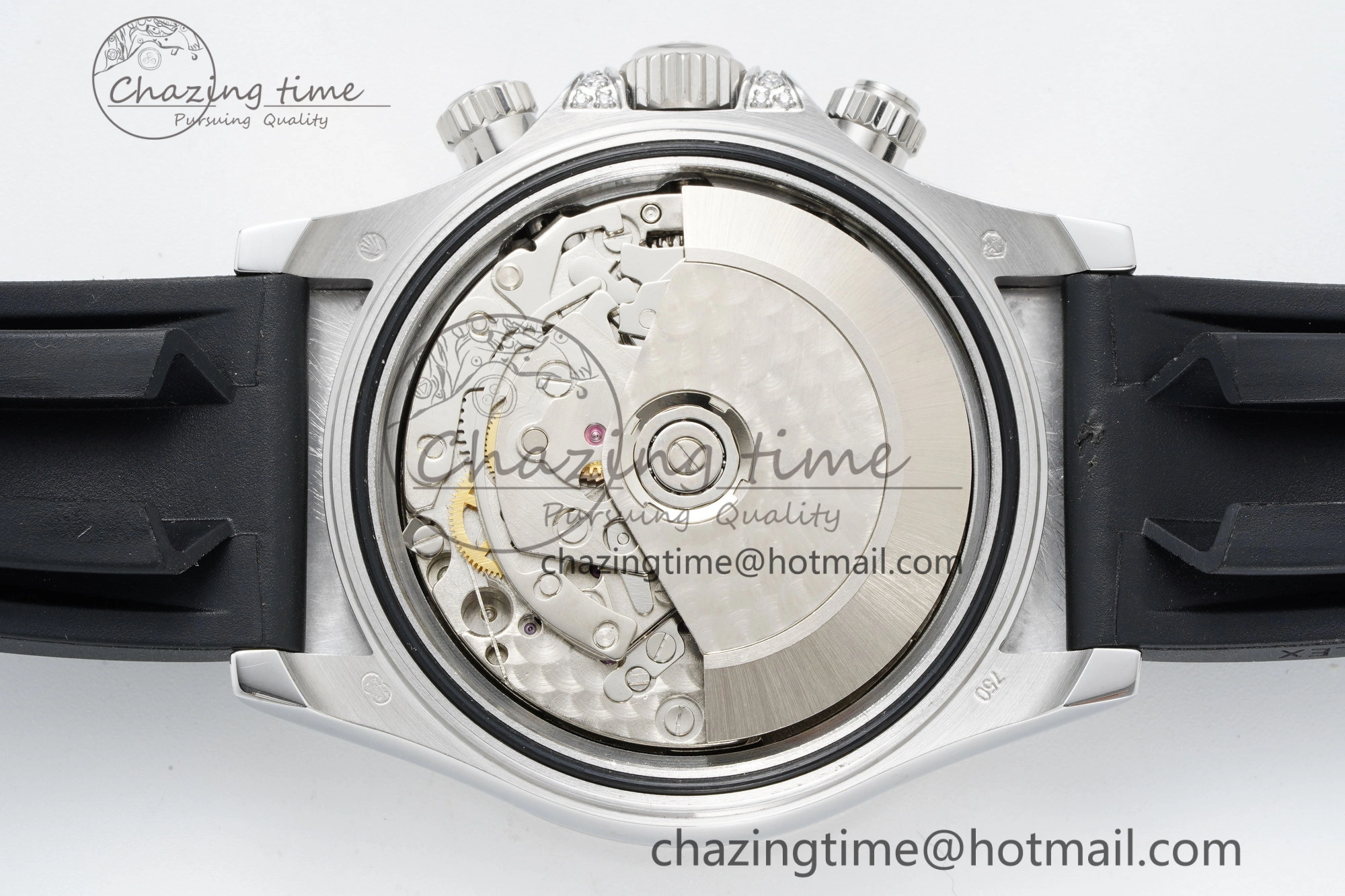 Daytona SS Rainbow Diamonds Bezel JVSF 1:1 Best Edition 904L Steel White Panda Dial on Oysterflex Strap A FlexibleFit 2247