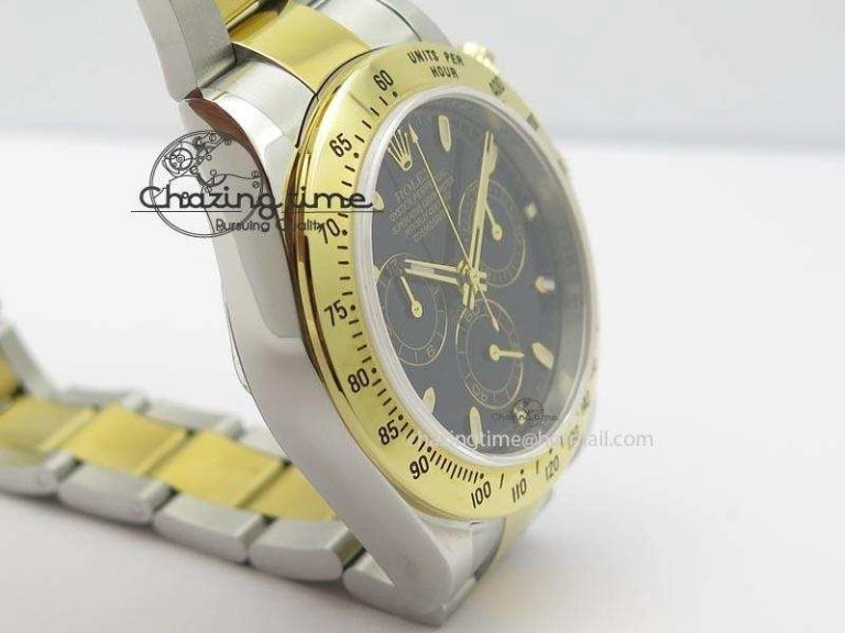 Daytona SS YG 116523 JF Best Edition Black Dial On SS YG Bracelet A Unique 3899