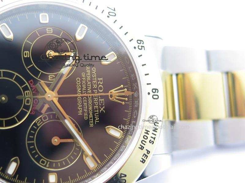 Daytona SS YG 116523 JF Best Edition Black Dial On SS YG Bracelet A Unique 3899