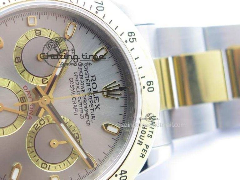 Daytona SS YG 116523 JF Best Edition Gray Dial On SS YG Bracelet A Supportive 3897