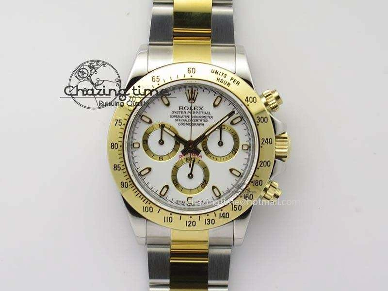 Daytona SS YG 116523 JF Best Edition White Dial On SS YG Bracelet A Lightweight 3896