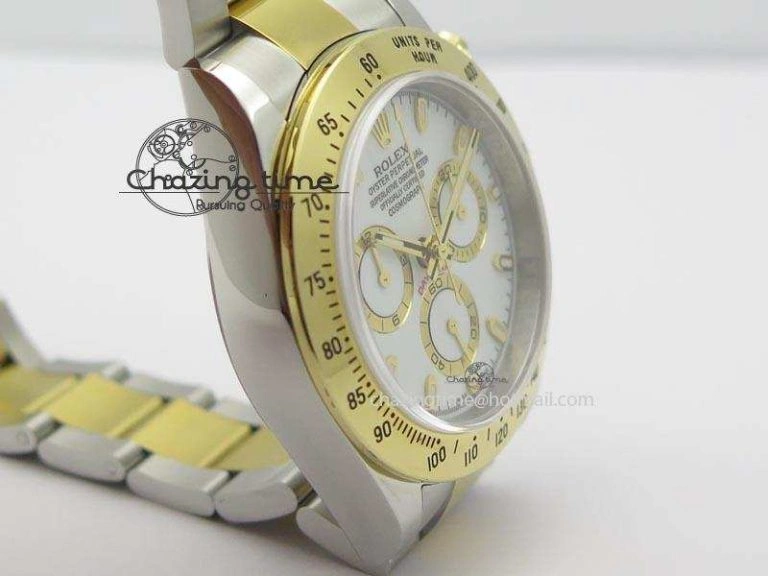 Daytona SS YG 116523 JF Best Edition White Dial On SS YG Bracelet A Lightweight 3896