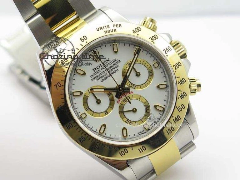 Daytona SS YG 116523 JF Best Edition White Dial On SS YG Bracelet A Lightweight 3896