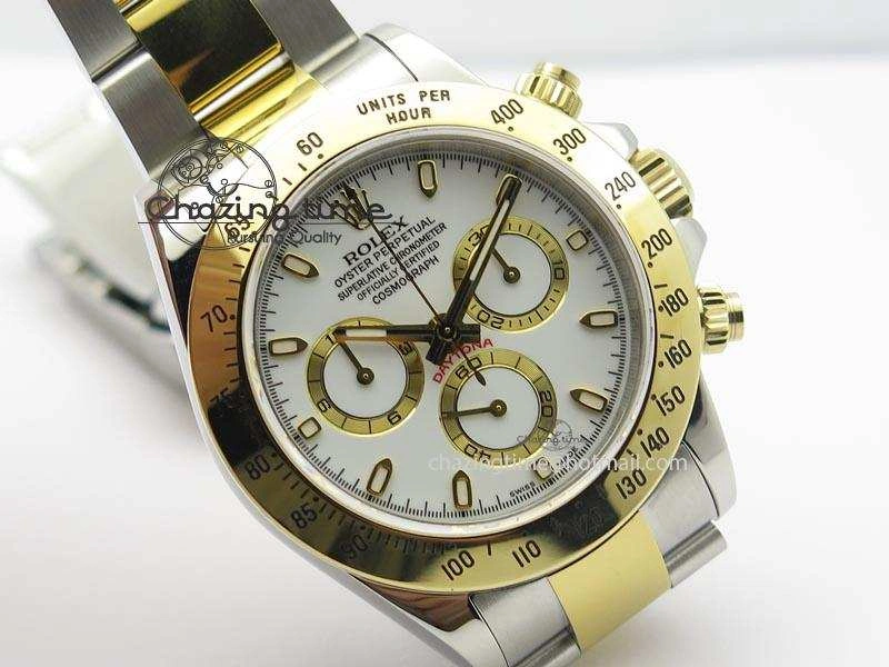 Daytona SS YG 116523 JF Best Edition White Dial On SS YG Bracelet A Lightweight 3896