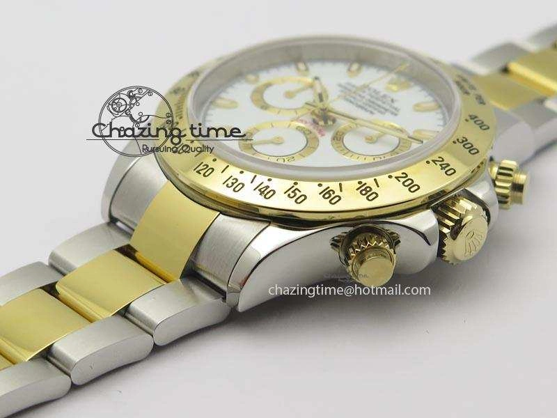 Daytona SS YG 116523 JF Best Edition White Dial On SS YG Bracelet A Lightweight 3896