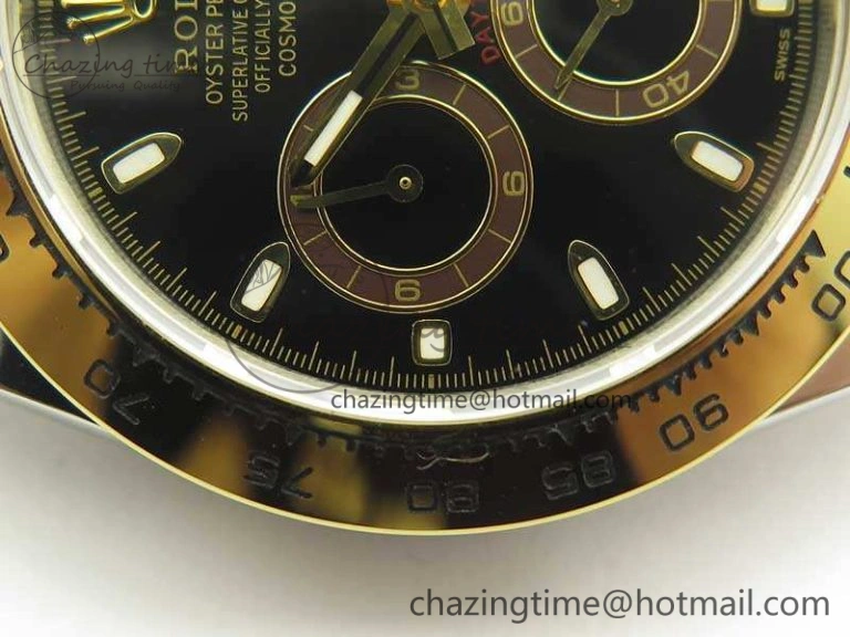 Refined Daytona SS YG BP Maker Best Edition Black Dial On SS YG Bracelet A 3456