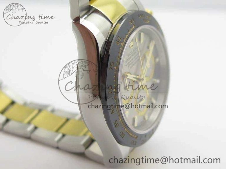 Daytona SS YG Ceramic Bezel JH Best Edition Sliver Gray Dial On SS YG Bracelet A FashionForward 3532