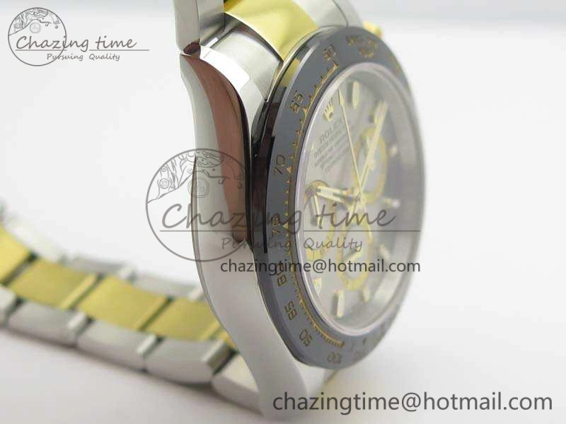 Daytona SS YG Ceramic Bezel JH Best Edition Sliver Gray Dial On SS YG Bracelet A FashionForward 3532