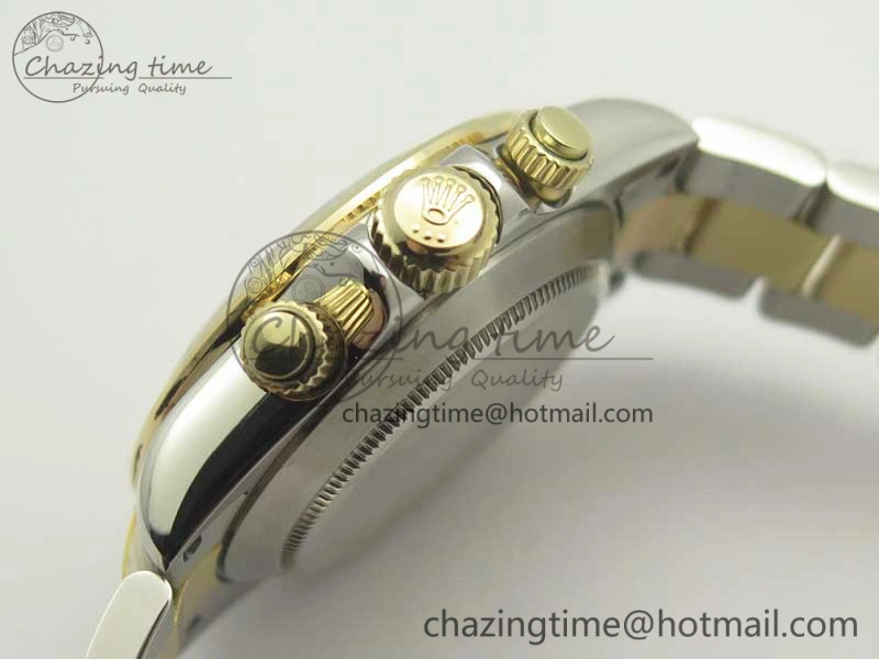 UrbanChic Daytona SS YG TW 116523 Wrapped V2 1:1 Best Edition Gold Dial Diamonds Markers on SS Bracelet A 3371