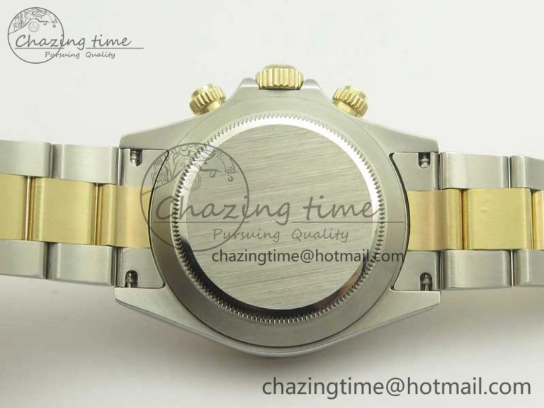 UrbanChic Daytona SS YG TW 116523 Wrapped V2 1:1 Best Edition Gold Dial Diamonds Markers on SS Bracelet A 3371