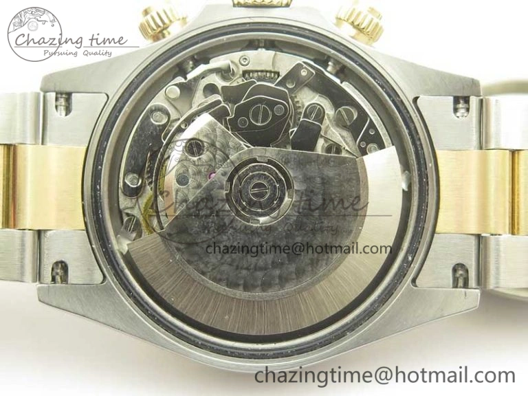 UrbanChic Daytona SS YG TW 116523 Wrapped V2 1:1 Best Edition Gold Dial Diamonds Markers on SS Bracelet A 3371