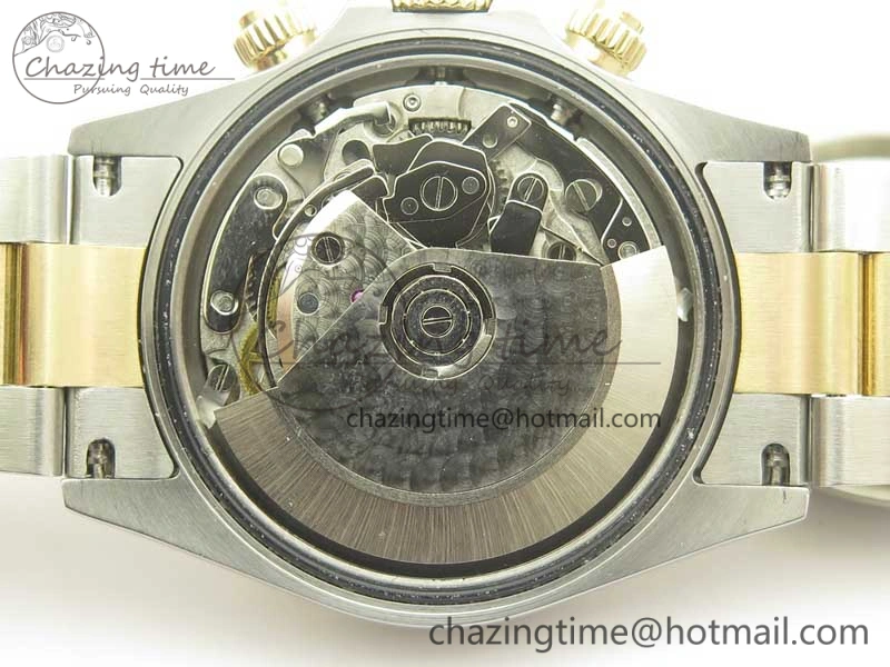 UrbanChic Daytona SS YG TW 116523 Wrapped V2 1:1 Best Edition Gold Dial Diamonds Markers on SS Bracelet A 3371