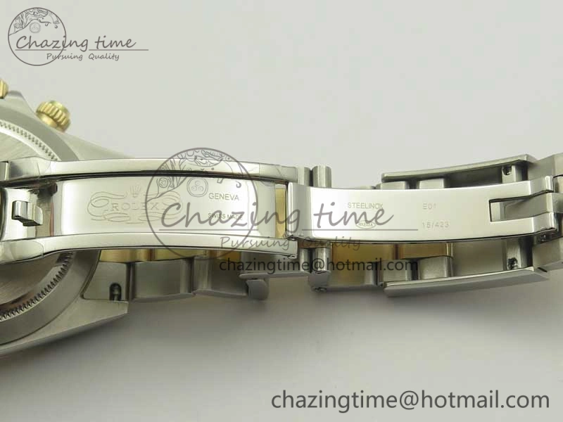 UrbanChic Daytona SS YG TW 116523 Wrapped V2 1:1 Best Edition Gold Dial Diamonds Markers on SS Bracelet A 3371
