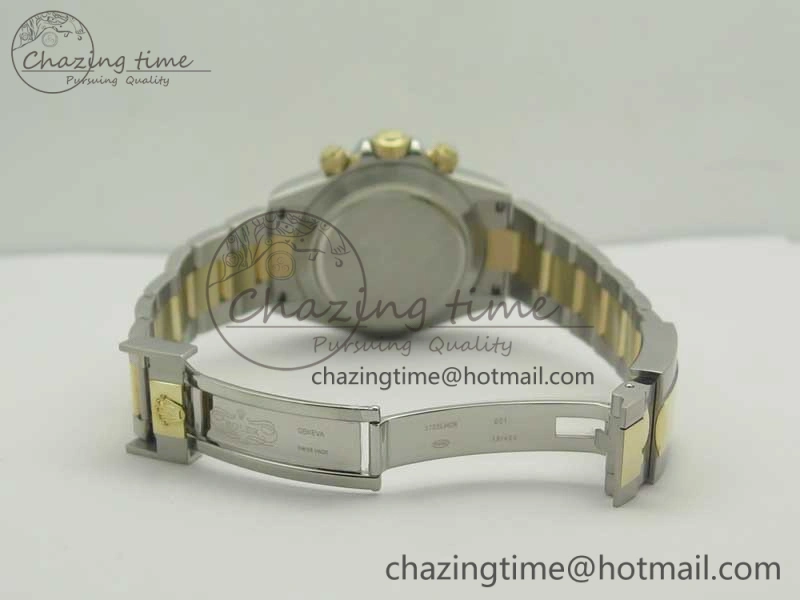 UrbanChic Daytona SS YG TW 116523 Wrapped V2 1:1 Best Edition Gold Dial Diamonds Markers on SS Bracelet A 3371