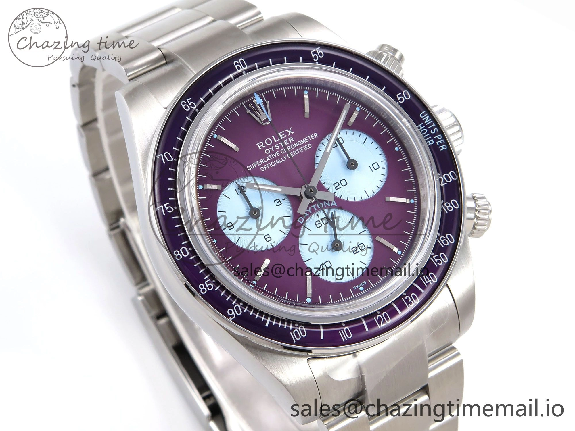 Daytona Scona SS ADGF Best Edition Purple Dial on SS Bracelet SA StreetReady 1073