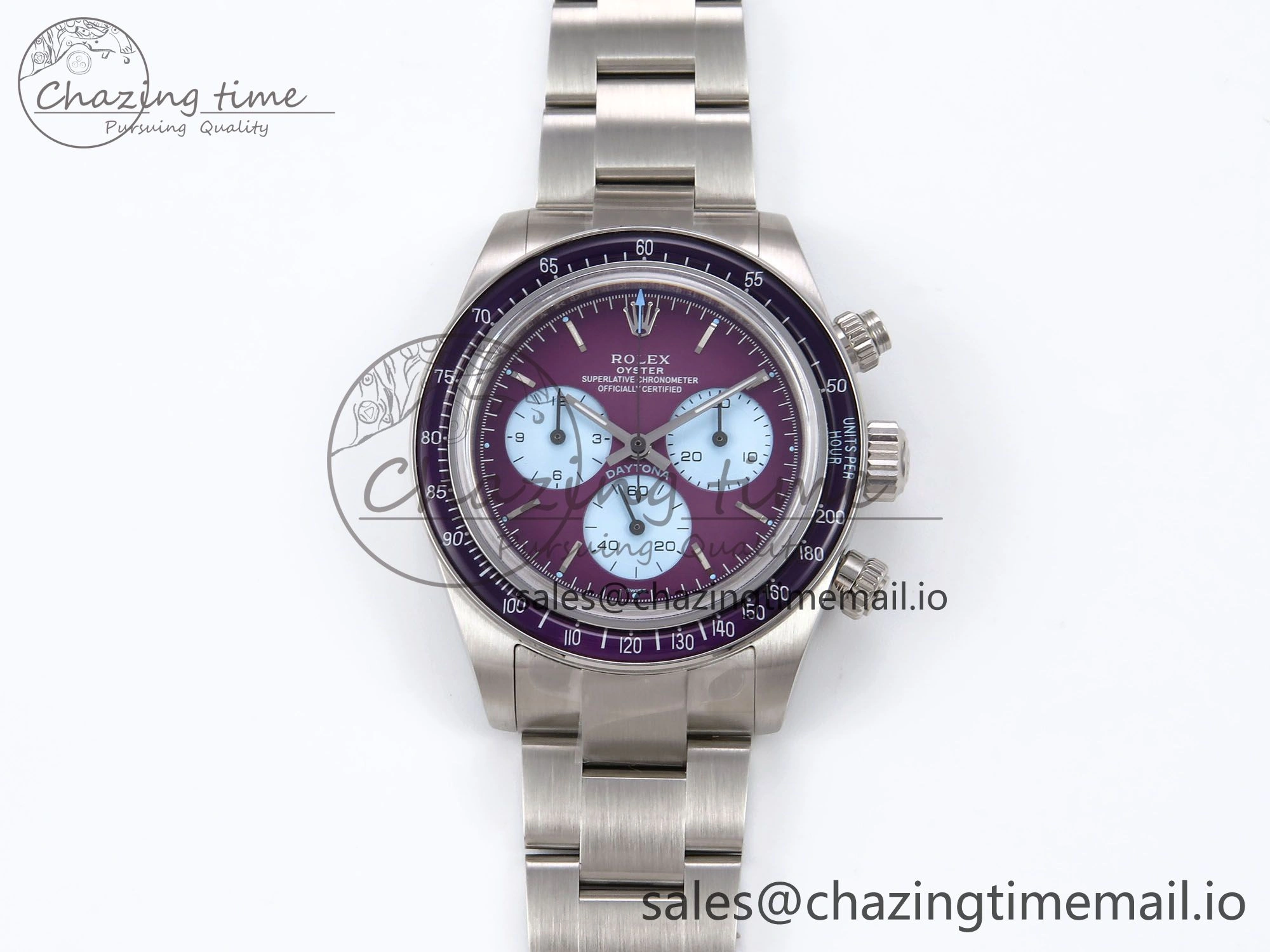 Daytona Scona SS ADGF Best Edition Purple Dial on SS Bracelet SA StreetReady 1073