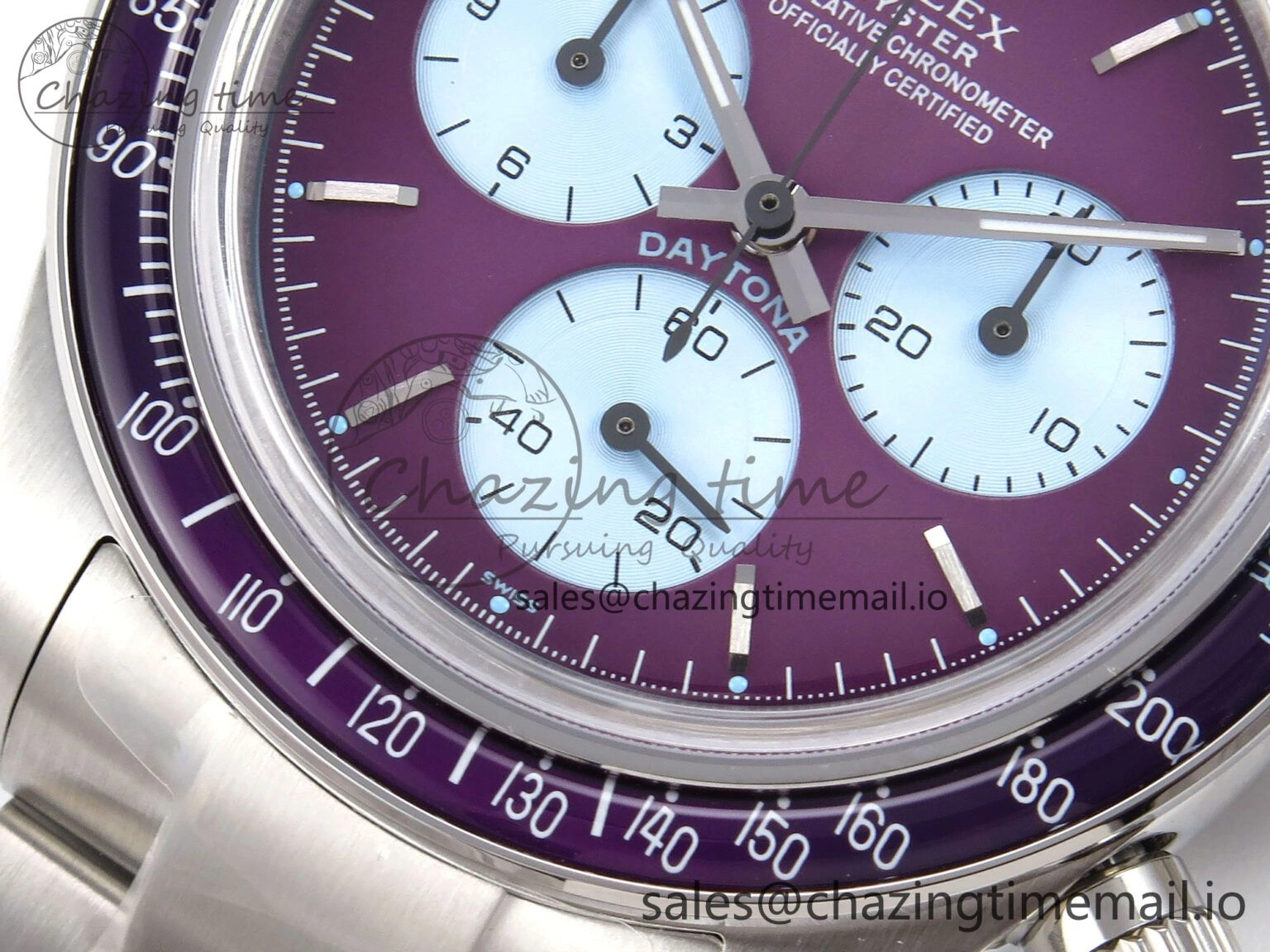 Daytona Scona SS ADGF Best Edition Purple Dial on SS Bracelet SA StreetReady 1073