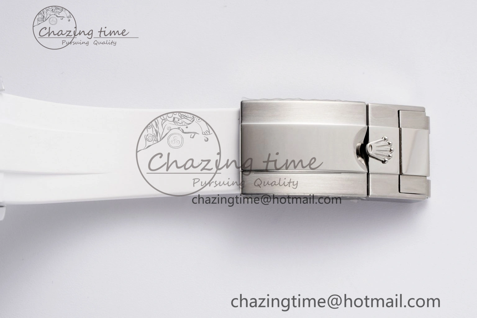 Daytona Transparent IPK Best Edition Meteorite Dial on White Rubber Strap SA Elegant 1968