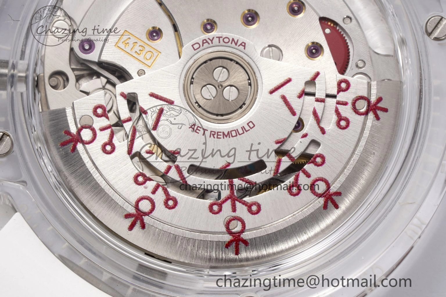 Daytona Transparent IPK Best Edition Transparent Red Dial on White Rubber Strap SA GoodFit 1972