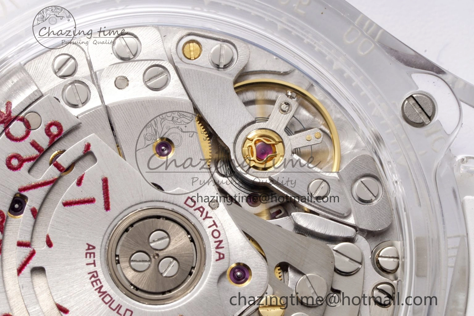 Daytona Transparent IPK Best Edition Transparent Red Dial on White Rubber Strap SA GoodFit 1972