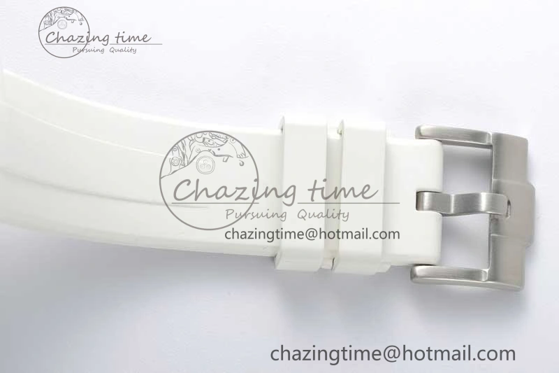 Daytona White Ceramic 5GF Best Edition Meteorite Dial on White Rubber Strap A Lightweight 2327