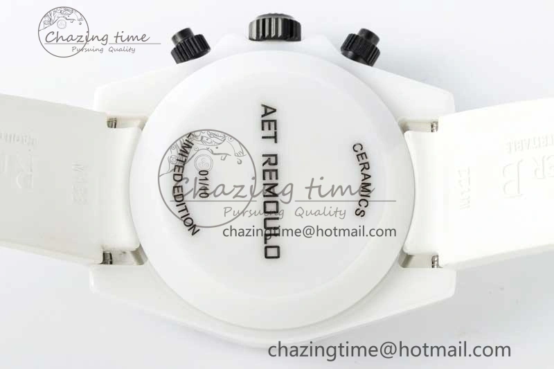Daytona White Ceramic 5GF Best Edition Meteorite Dial on White Rubber Strap A Lightweight 2327