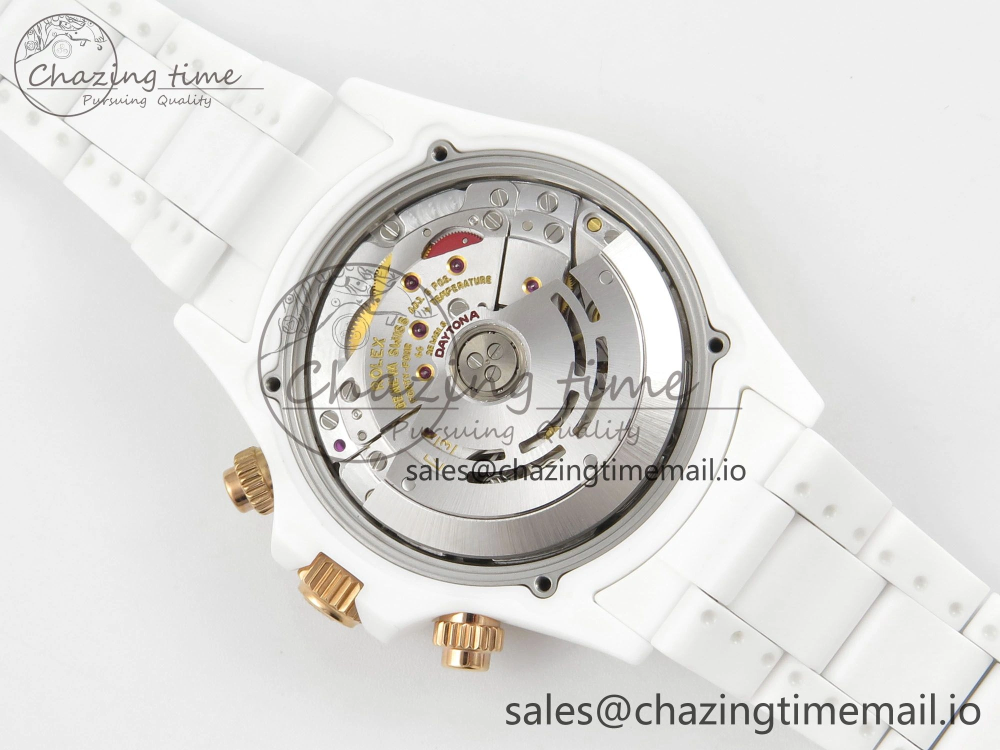 Daytona White Ceramic Case and Bracelet Black Rainbow Dial Rainbow Bezel SONIC Best Edition SA WeatherProof 184