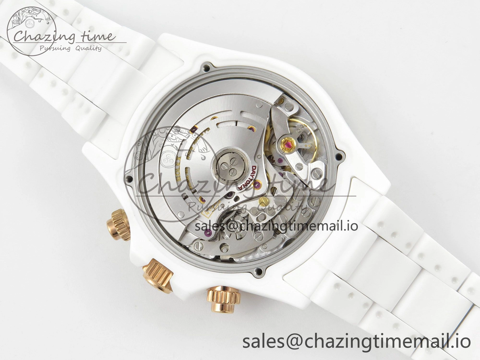 Daytona White Ceramic Case and Bracelet Black Rainbow Dial Rainbow Bezel SONIC Best Edition SA WeatherProof 184