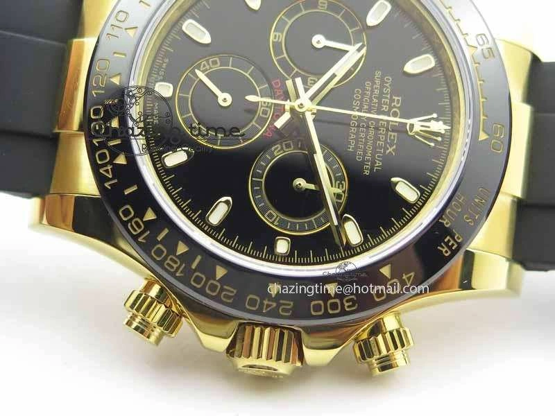 Daytona YG 116518LN JH Best Edition Black Dial On Rubber Strap A4130 (Free XS rubber strap) FreshLook 3645