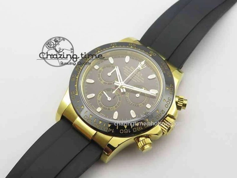 Daytona YG 116518LN JH Best Edition Black Dial On Rubber Strap A4130 (Free XS rubber strap) FreshLook 3645