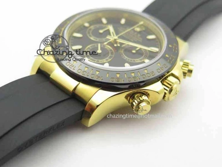Daytona YG 116518LN JH Best Edition Black Dial On Rubber Strap A4130 (Free XS rubber strap) FreshLook 3645