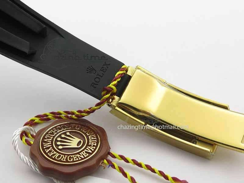 FreshLook Daytona YG 116518LN JH Best Edition Gold Dial On Rubber Strap A4130 (Free XS rubber strap) 3646