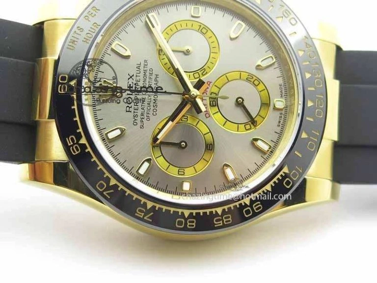 WellDesigned Daytona YG 116518LN JH Best Edition Gray Dial On Rubber Strap A4130 (Free XS rubber strap) 3644