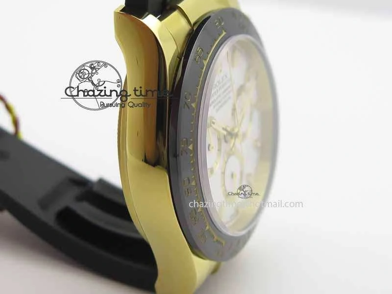 Daytona YG 116518LN JH Best Edition White Dial On Rubber Strap A4130 (Free XS rubber strap) FastDry 3643