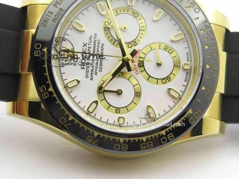 Daytona YG 116518LN JH Best Edition White Dial On Rubber Strap A4130 (Free XS rubber strap) FastDry 3643