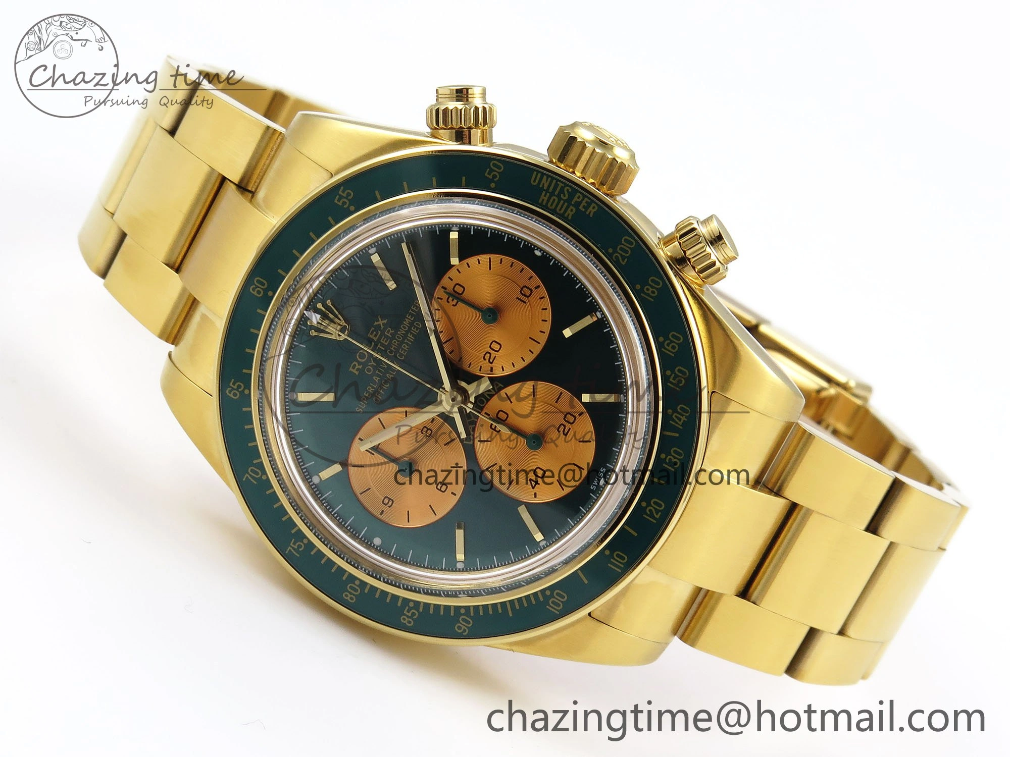 Daytona YG ADGF Best Edition Green YG Dial on YG Bracelet A Sporty 1642