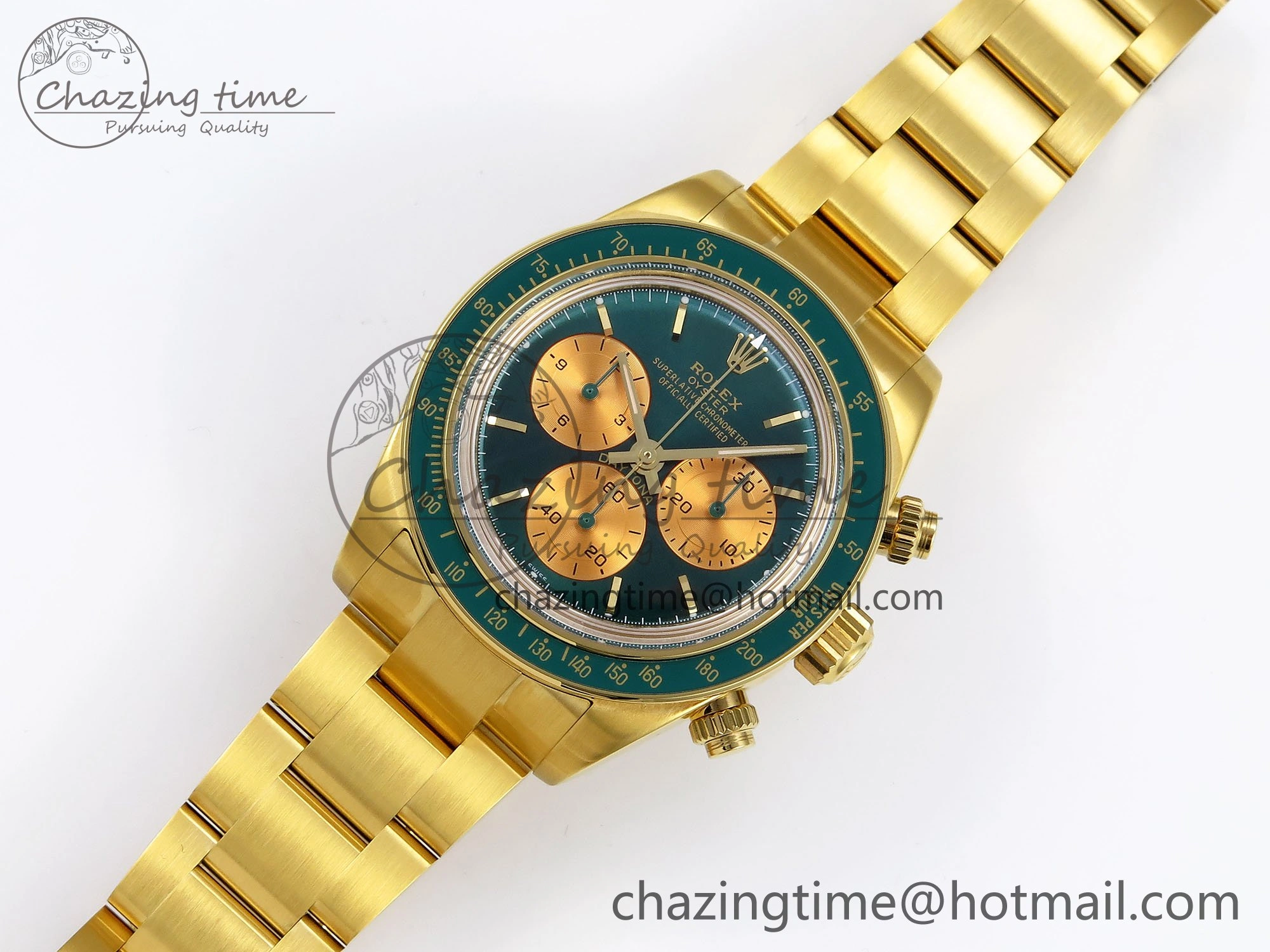 Daytona YG ADGF Best Edition Green YG Dial on YG Bracelet A Sporty 1642