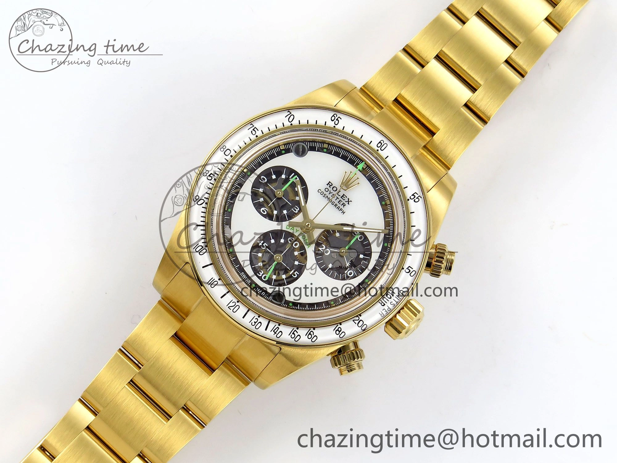 Affordable Daytona YG ADGF Best Edition YG White Dial on YG Bracelet A 1506