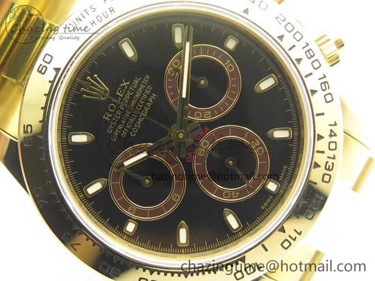 Daytona YG BP Maker Best Edition Black Dial On YG Bracelet A Original 3455
