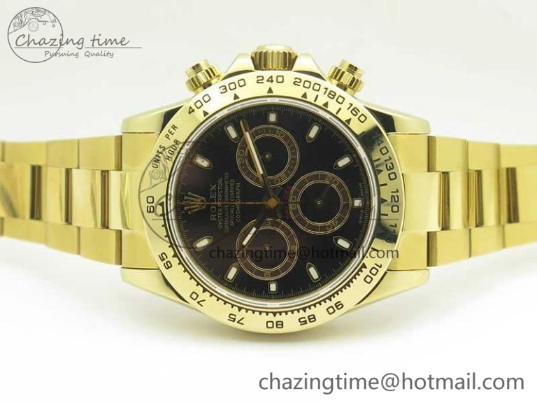 Daytona YG BP Maker Best Edition Black Dial On YG Bracelet A Original 3455