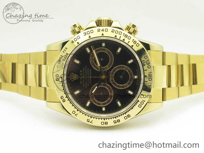 Daytona YG BP Maker Best Edition Black Dial On YG Bracelet A Original 3455