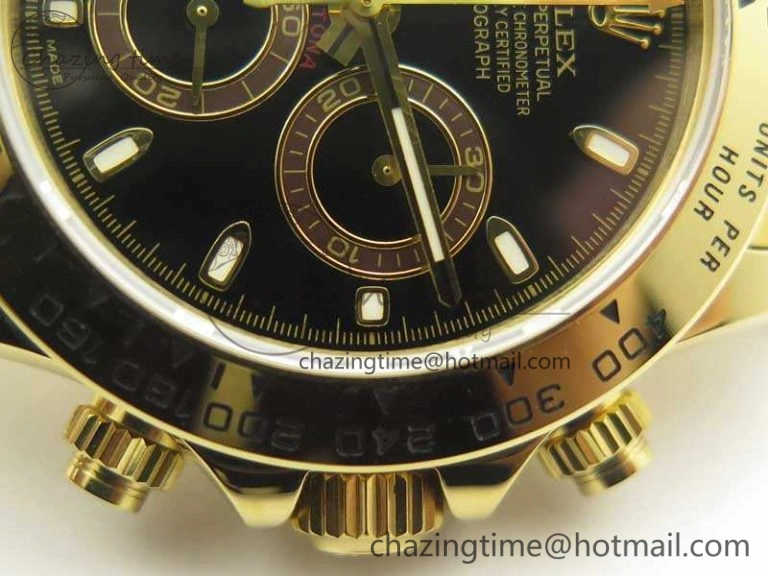 Daytona YG BP Maker Best Edition Black Dial On YG Bracelet A Original 3455