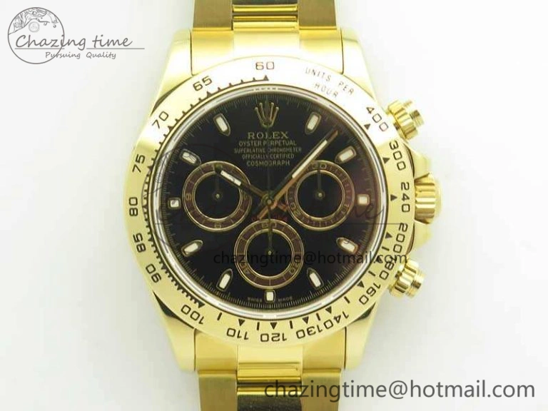 Daytona YG BP Maker Best Edition Black Dial On YG Bracelet A Original 3455
