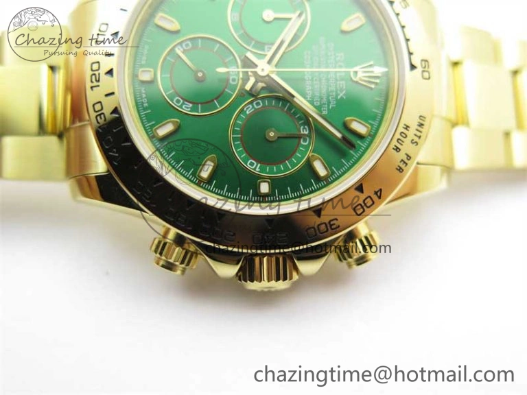 GoAnywhere Daytona YG KKF 1:1 Best Edition 904L Steel Green Dial on YG Bracelet A 2451