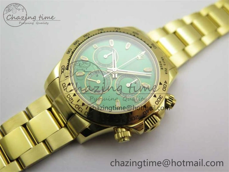 GoAnywhere Daytona YG KKF 1:1 Best Edition 904L Steel Green Dial on YG Bracelet A 2451