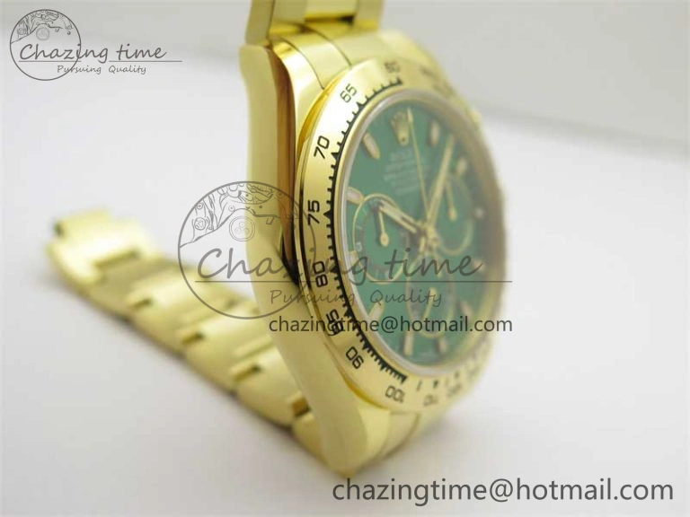 GoAnywhere Daytona YG KKF 1:1 Best Edition 904L Steel Green Dial on YG Bracelet A 2451