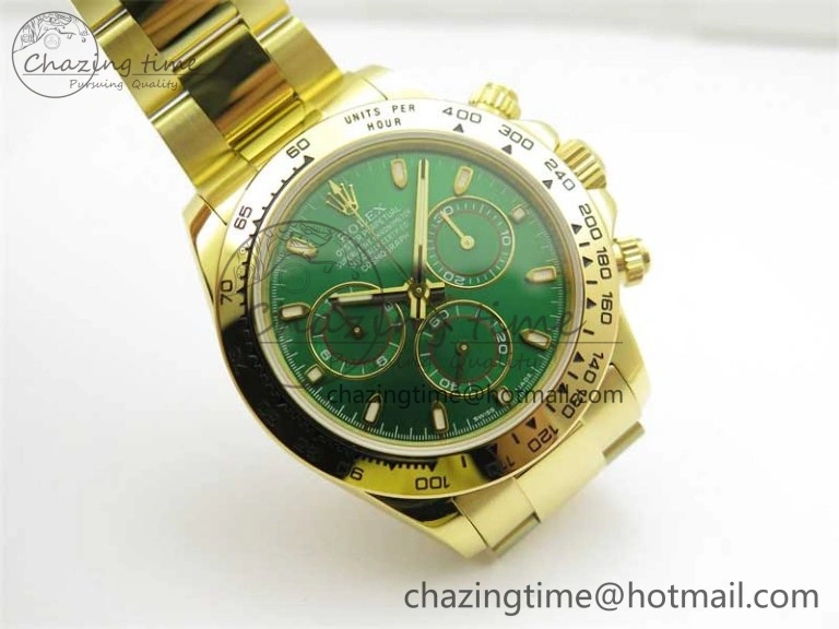 GoAnywhere Daytona YG KKF 1:1 Best Edition 904L Steel Green Dial on YG Bracelet A 2451
