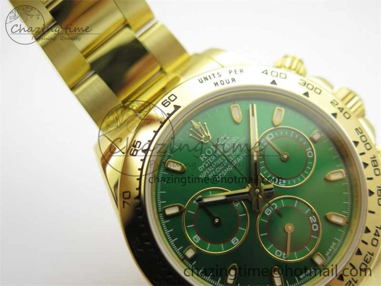 GoAnywhere Daytona YG KKF 1:1 Best Edition 904L Steel Green Dial on YG Bracelet A 2451