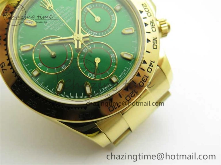 GoAnywhere Daytona YG KKF 1:1 Best Edition 904L Steel Green Dial on YG Bracelet A 2451