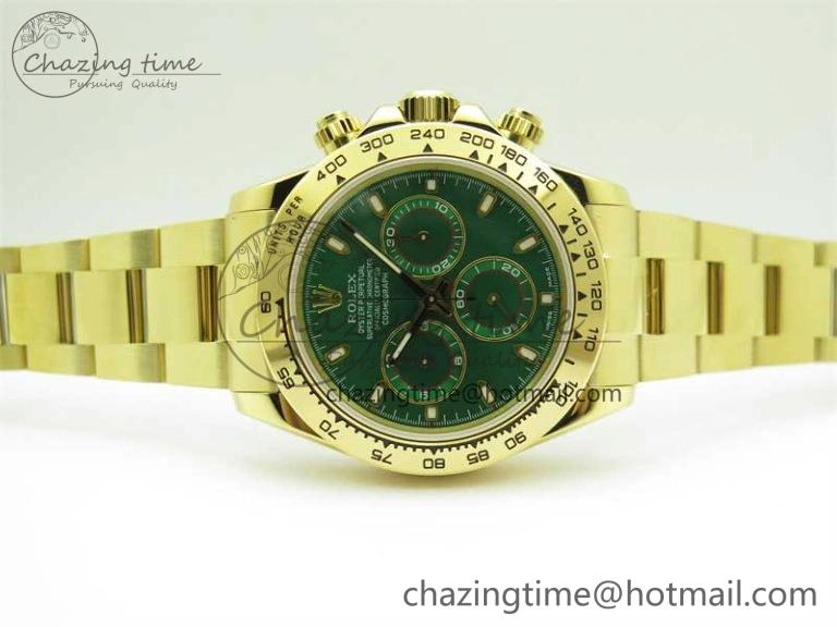 GoAnywhere Daytona YG KKF 1:1 Best Edition 904L Steel Green Dial on YG Bracelet A 2451